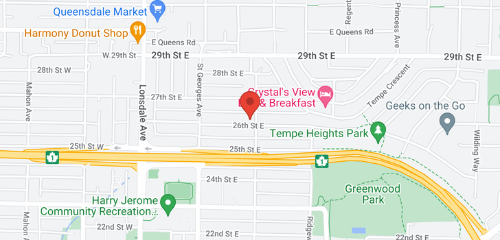 map of 268 E 26TH STREET